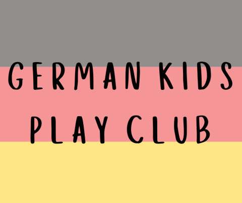 German flag text German kids play club
