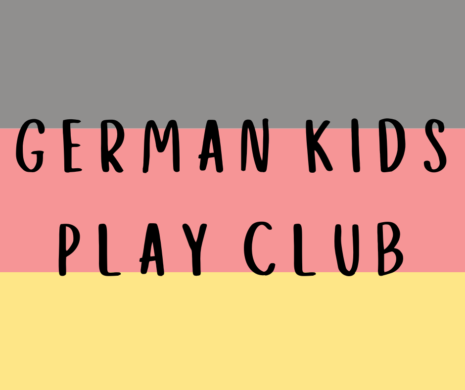 German flag text German kids play club